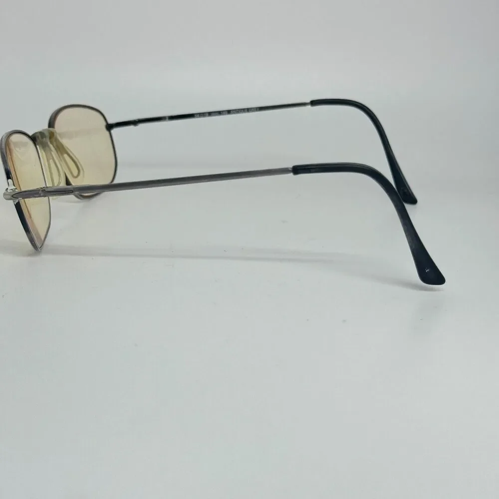 Vintage Henry Grethel Gentlemen Black Gray Metal Oval Frames Only‎ H14496